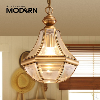 摩灯时代美式玄关单头小吊灯 融合欧式创意与现代实用的家居照明杰作